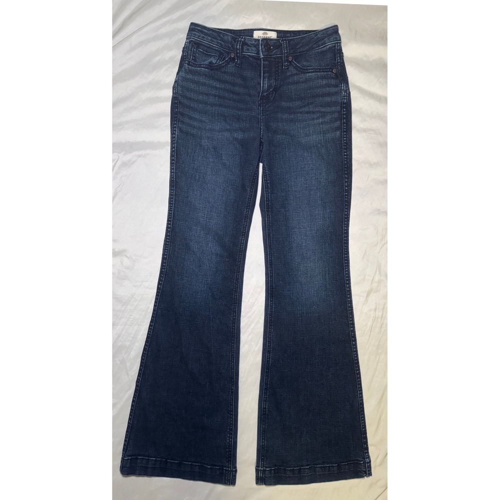 SHYANNE Flare Bootcut Jeans Womens 27 Short Dark Wash Western Boho Denim
